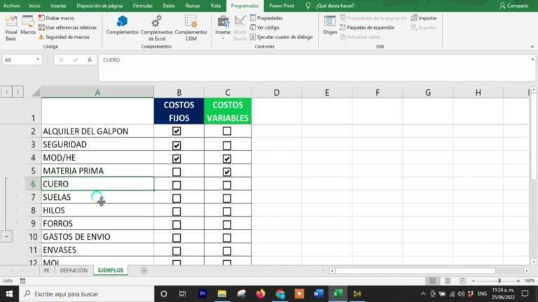 Guía Práctica para Crear una Plantilla de Costos Fijos y Variables
